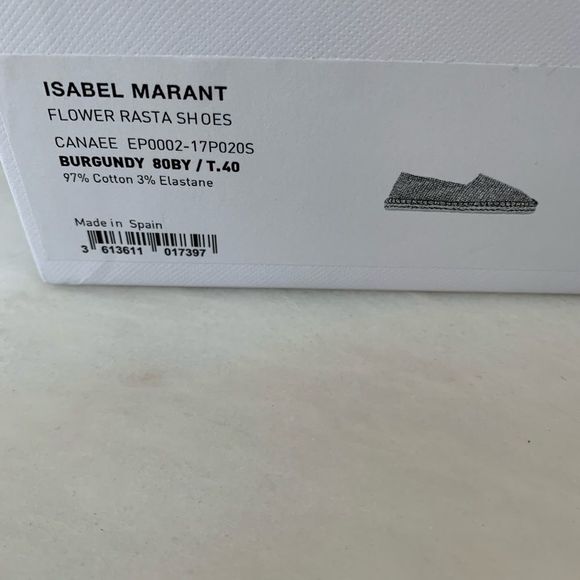 Isabel Marant Burgundy Canaee Printed Espadrille - Picture 8 of 8